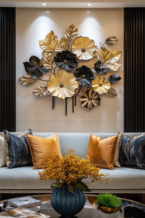 Home Decor Handmade Metal Wall Designs, Gives a Perfect Interior Design | Perfect for Living room, Bedroom, Restaurant, Hotel Rooms, Drawing Room Decor
