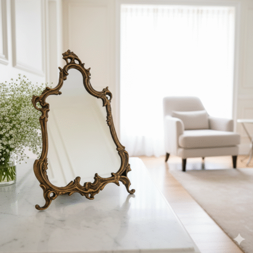 Baroque Tabletop Mirror Gold