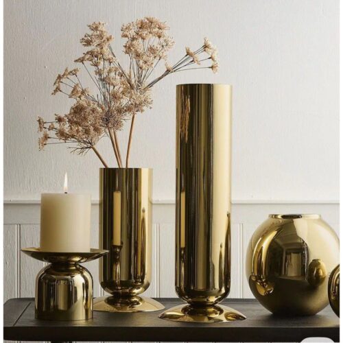 Polished Metal Vases