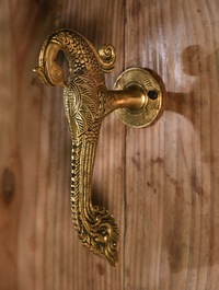 Brass Peacock Door Handle