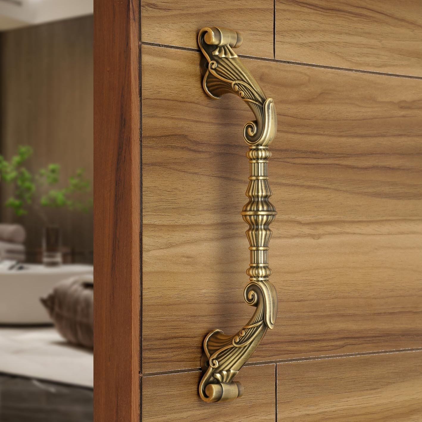 Door Handle/Pure Brass Main Door Handle/12 inch Pull-Push Handle for Home & Office